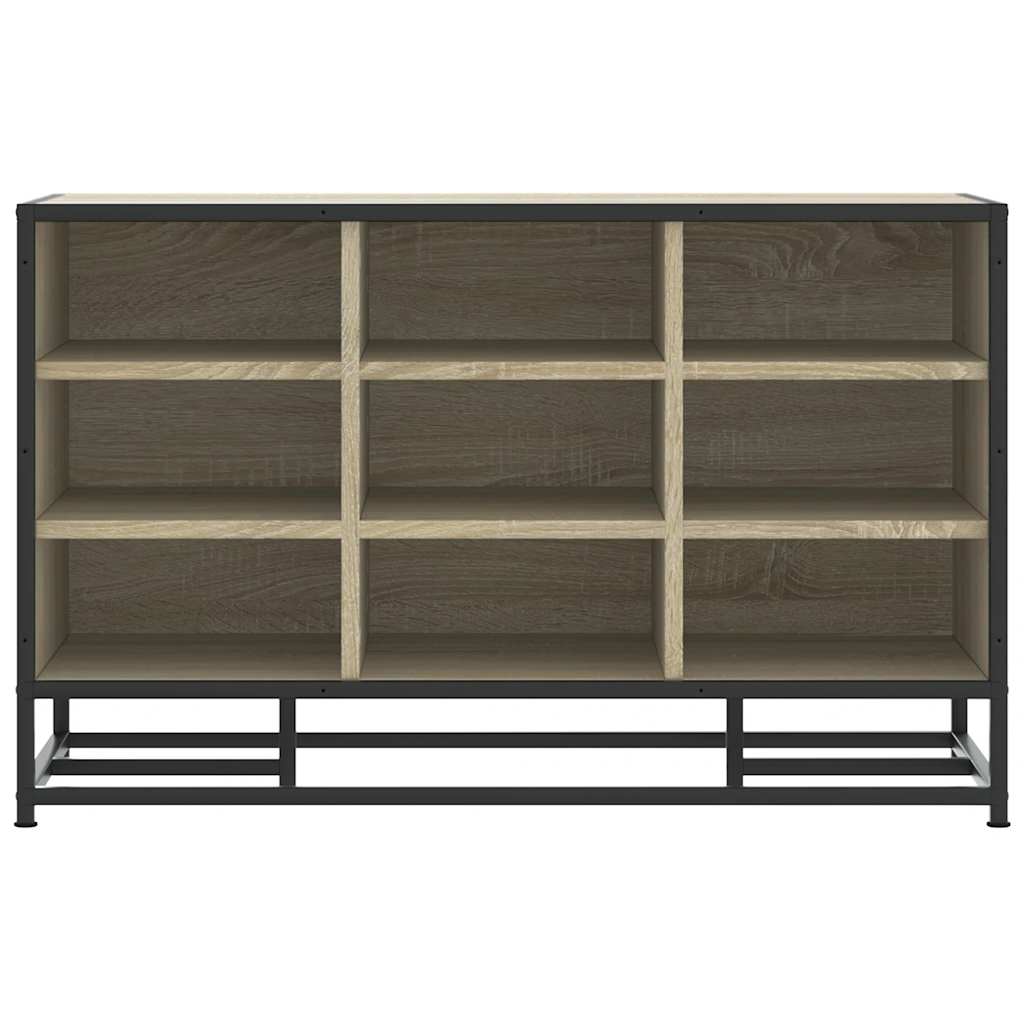 Shoe Bench Sonoma Oak 84x40x53.5 cm Engineered Wood and Metal