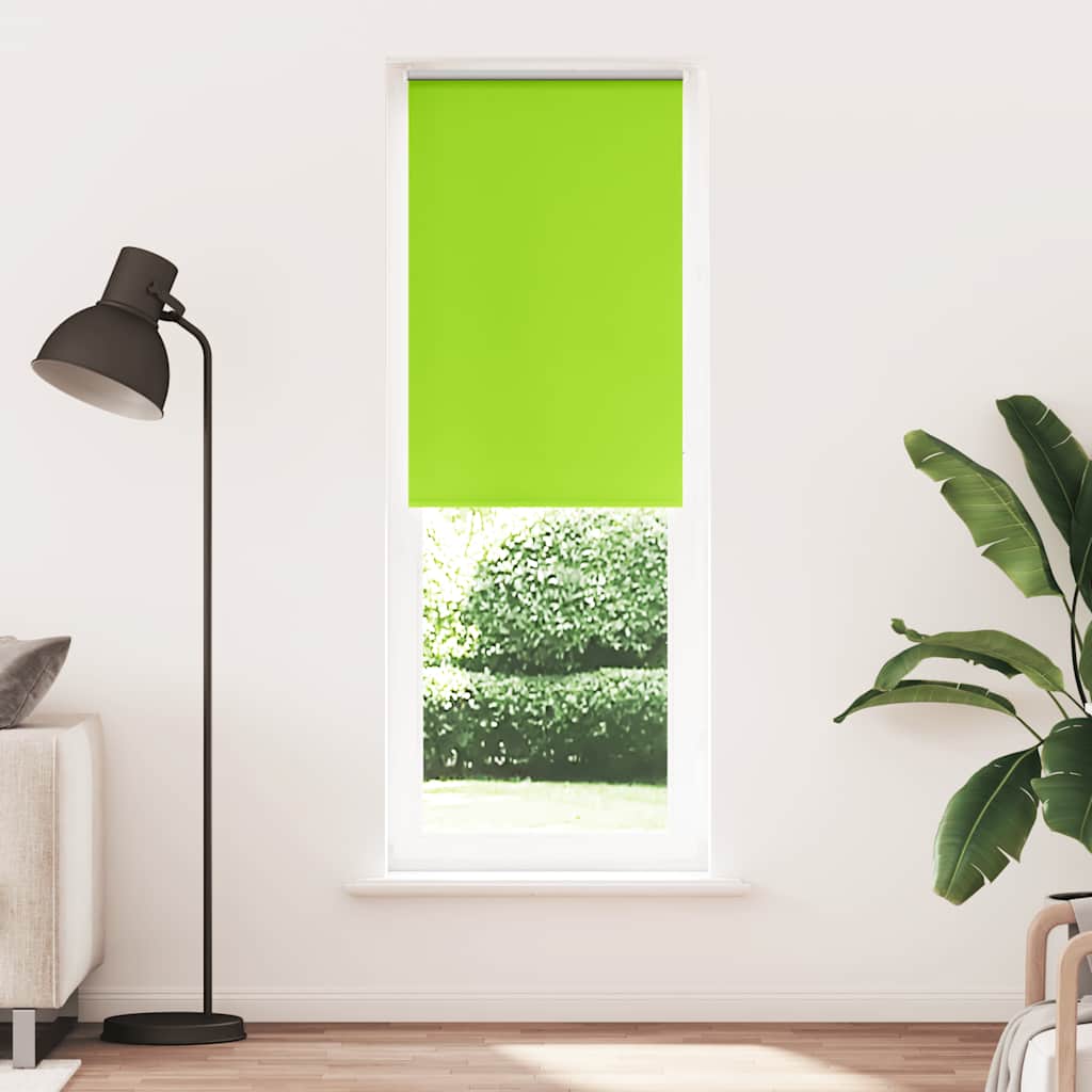 Roller Blind Blackout Leaves Green 65x230 cm Fabric Width 60.7 cm Polyester