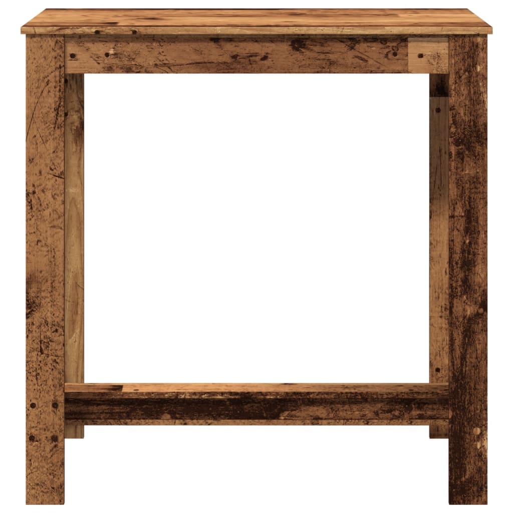 Bar Table Old Wood 102x50x103.5 cm Engineered Wood
