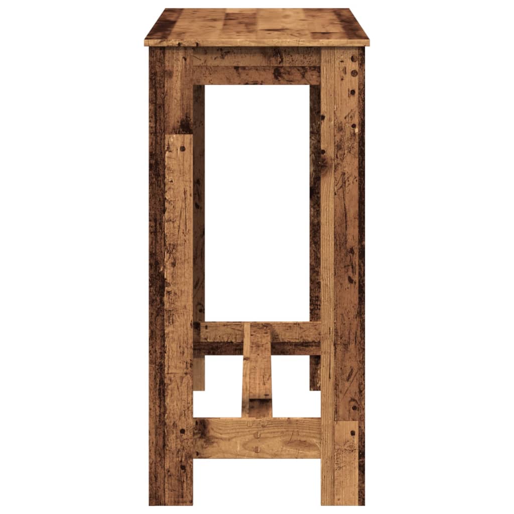 Bar Table Old Wood 102x50x103.5 cm Engineered Wood