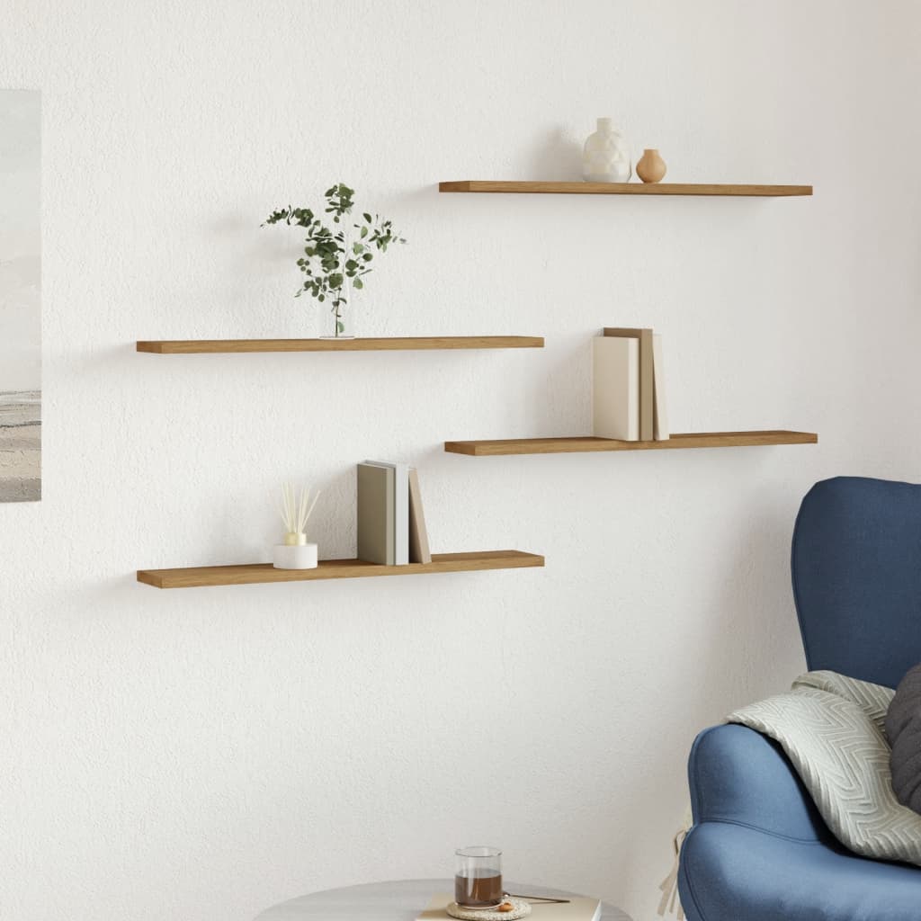 Bookshelf Boards 4 pcs Artisan Oak 60x10x1.5 cm Engineered Wood