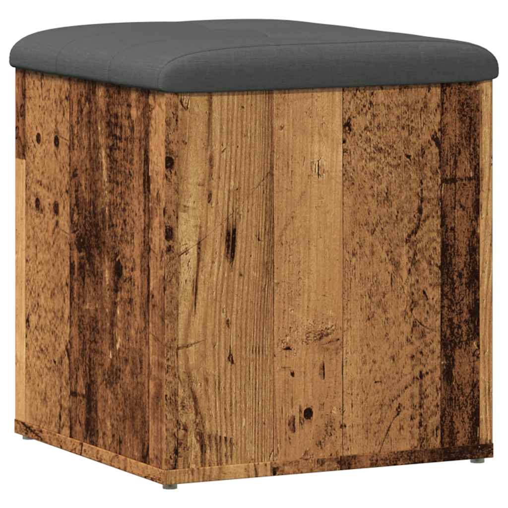 Storage Bench Old Wood 42x42x45 cm Engineered Wood