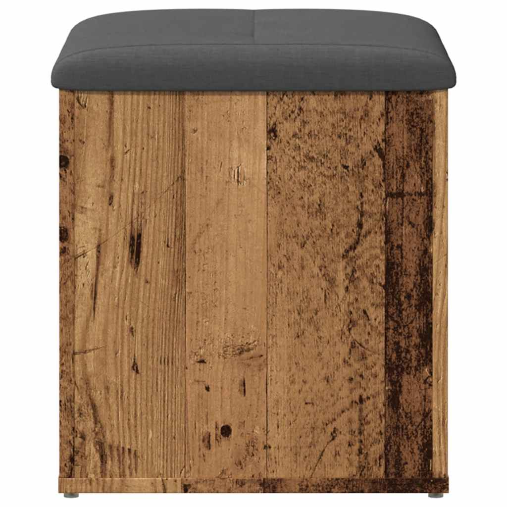 Storage Bench Old Wood 42x42x45 cm Engineered Wood