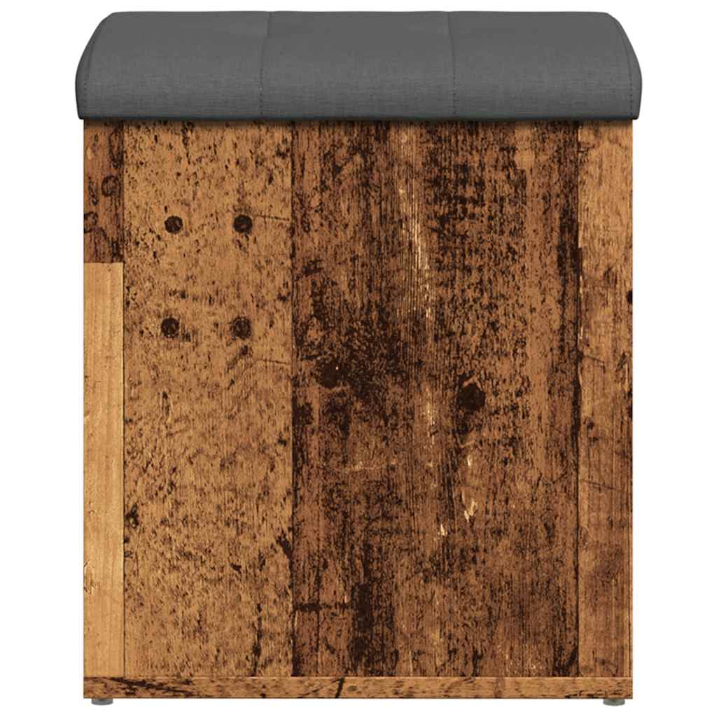 Storage Bench Old Wood 42x42x45 cm Engineered Wood