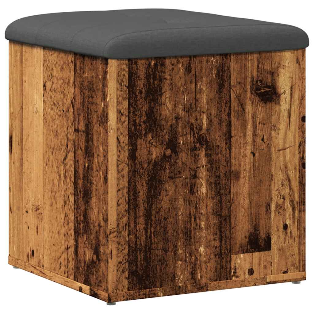 Storage Bench Old Wood 42x42x45 cm Engineered Wood