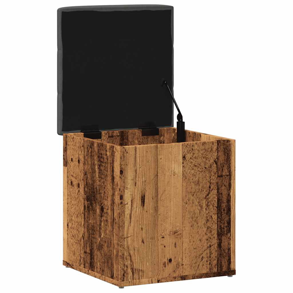 Storage Bench Old Wood 42x42x45 cm Engineered Wood