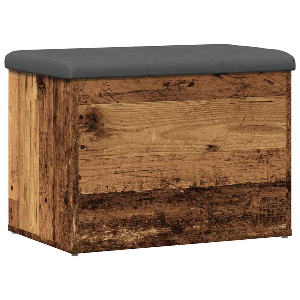 Storage Bench Old Wood 62x42x45 cm Engineered Wood