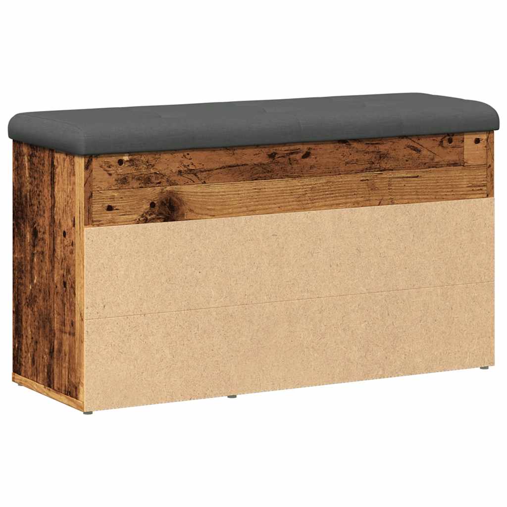 Shoe Bench Old Wood 82x32x45.5 cm Engineered Wood
