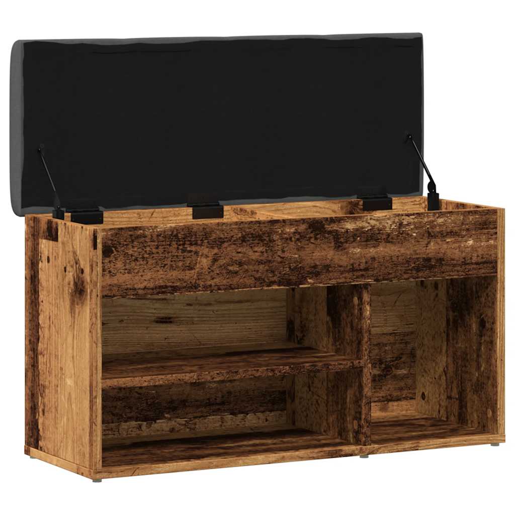 Shoe Bench Old Wood 82x32x45.5 cm Engineered Wood