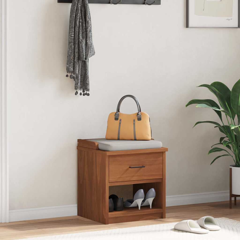 Hallway Bench SANDNES 45x40x50 cm Solid Wood Pine