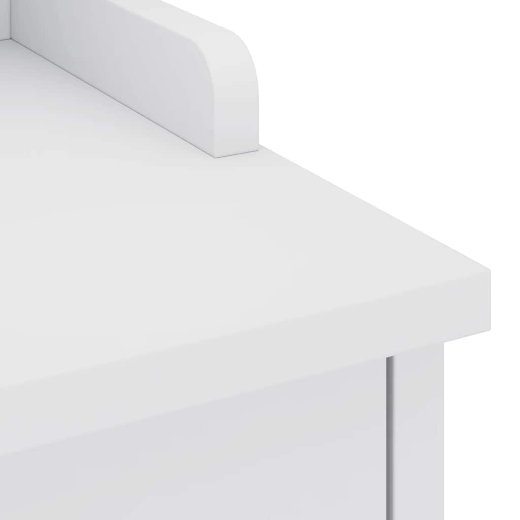 Hallway Bench SANDNES White 45x40x50 cm Solid Wood Pine