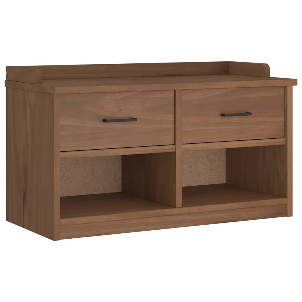 Hallway Bench SANDNES 87x40x50 cm Solid Wood Pine