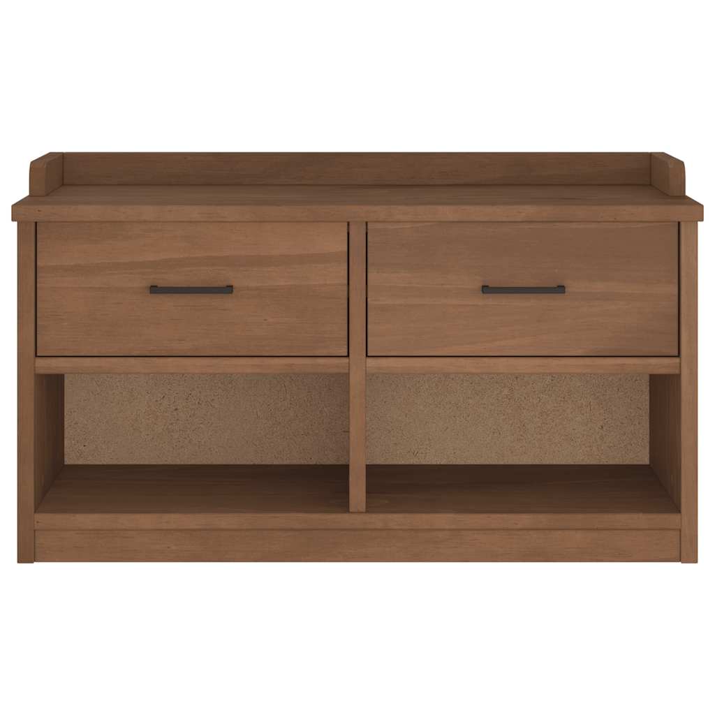 Hallway Bench SANDNES 87x40x50 cm Solid Wood Pine