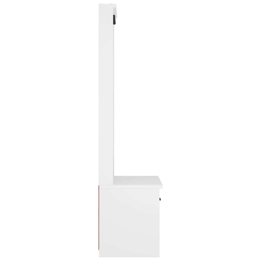Hall Tree SANDENS White 87x40x159.5cm Solid Wood Pine