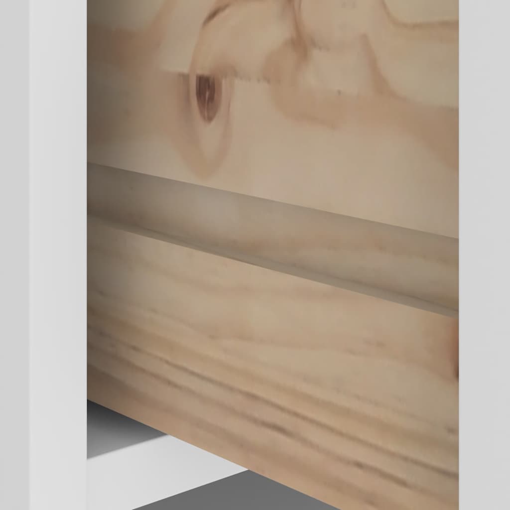Hall Tree SANDENS White 87x40x159.5cm Solid Wood Pine