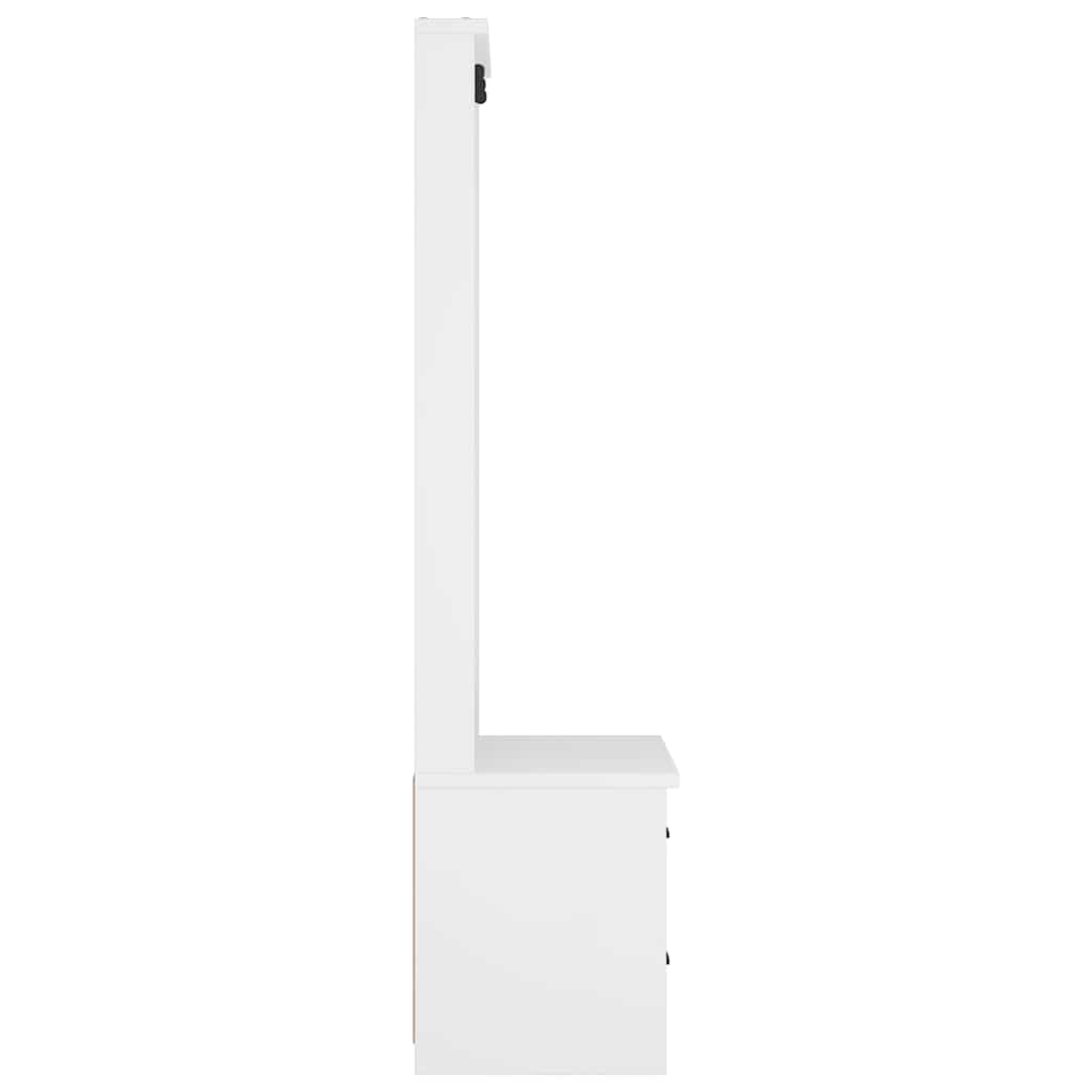 Hall Tree SANDENS White 87x40x159.5cm Solid Wood Pine