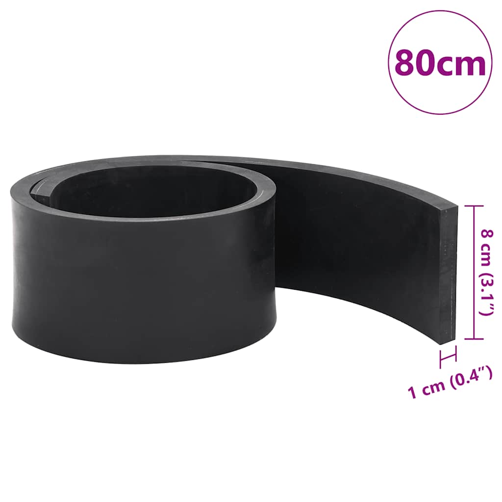 Rubber Edge for Snow Plow Black 80x8x1 cm