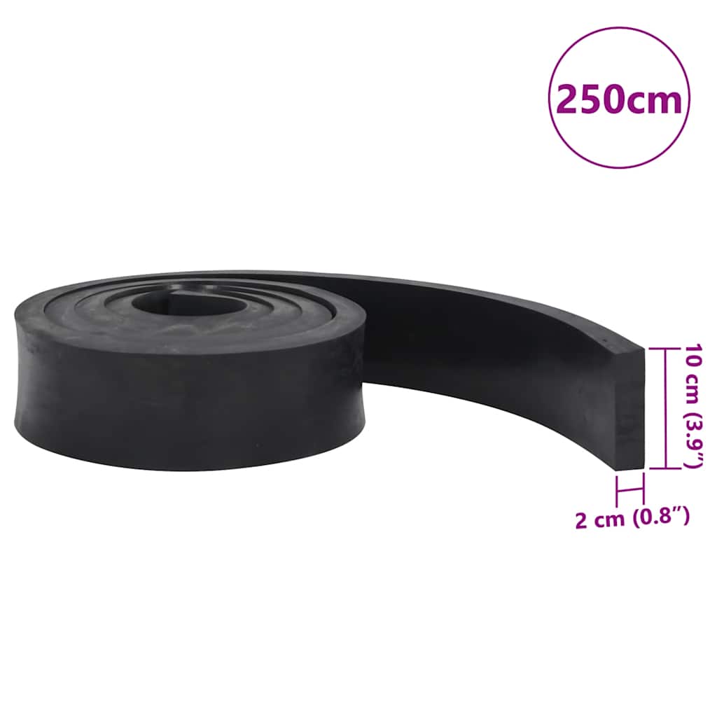 Rubber Edge for Snow Plow Black 250x10x2 cm