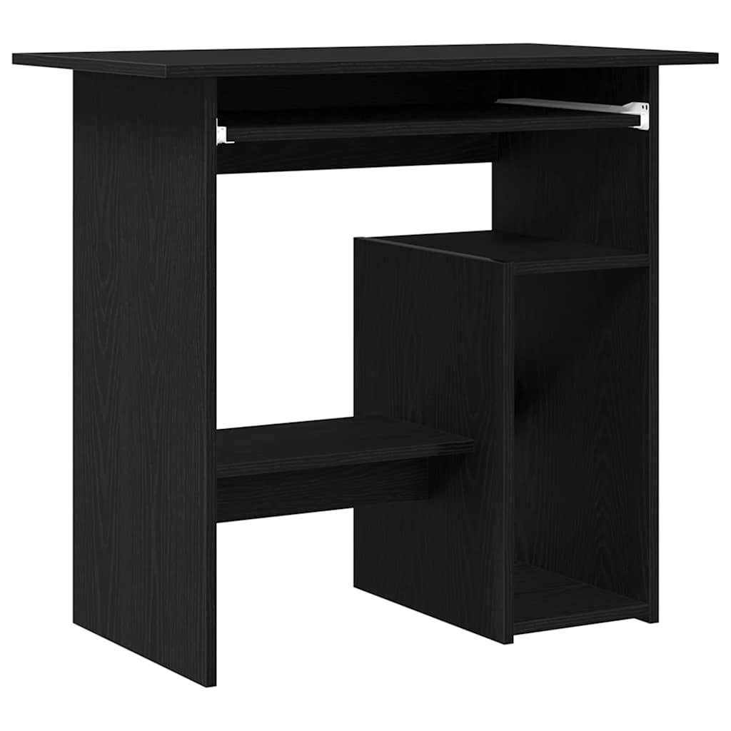 Desk Black Oak 80x45x74 cm Engineered Wood