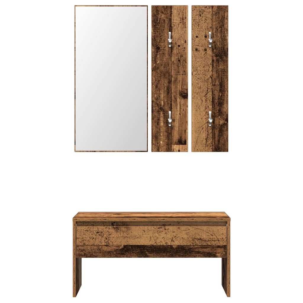 Hallway Furniture Set Old Wood Engineered Wood