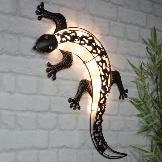 LED Solar Gecko Garden Wall Light