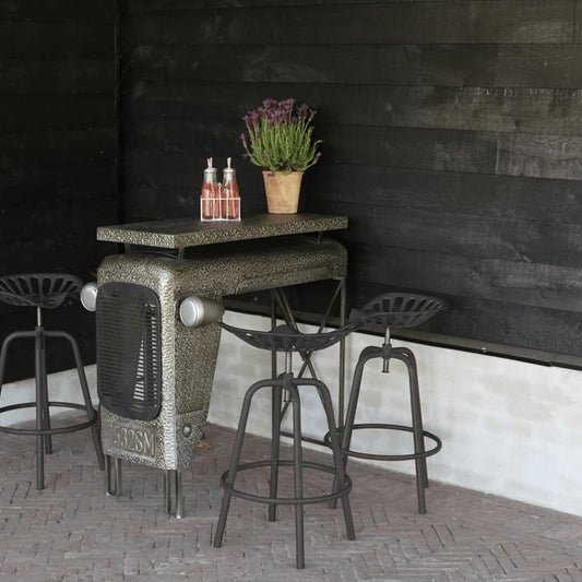 Bar Tractor Chair Grey