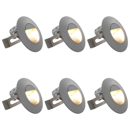 Outdoor LED Wall Lights 6 pcs 5 W Silver Round