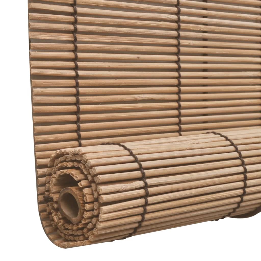Brown Bamboo Roller Blinds 80 x 160 cm