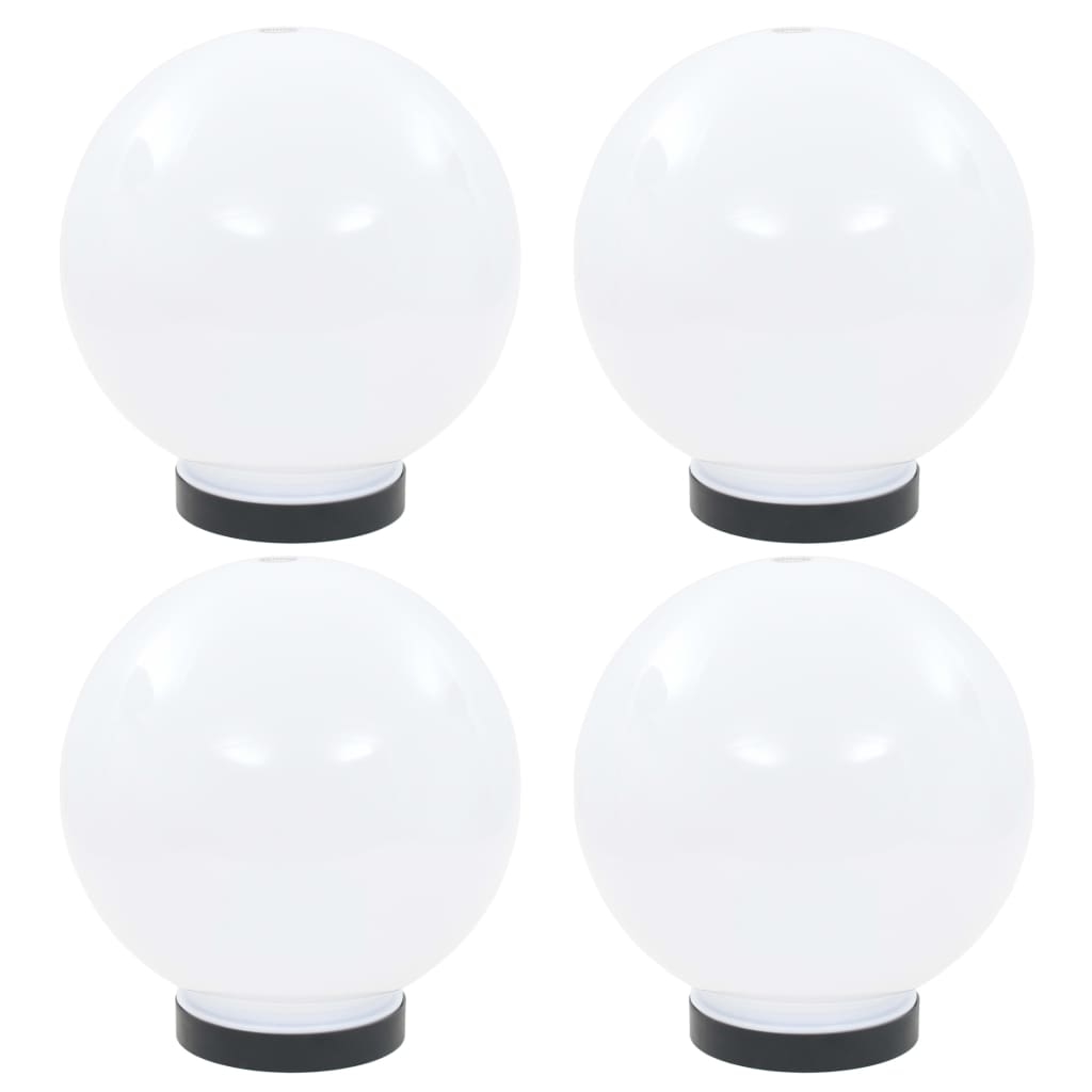 LED Bowl Lamps 4 pcs Spherical 20 cm PMMA