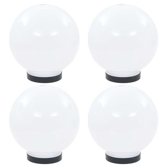 LED Bowl Lamps 4 pcs Spherical 20 cm PMMA