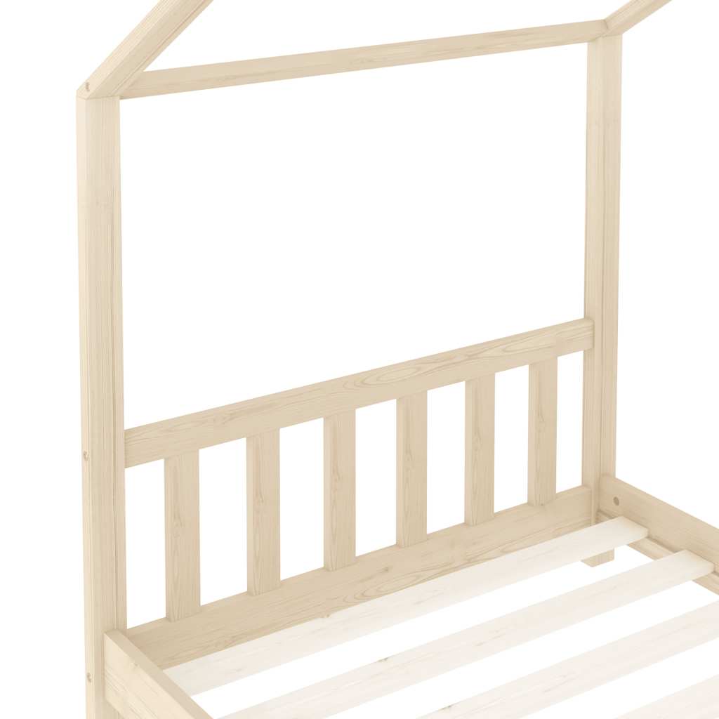 Kids Bed Frame Solid Pine Wood 70x140 cm
