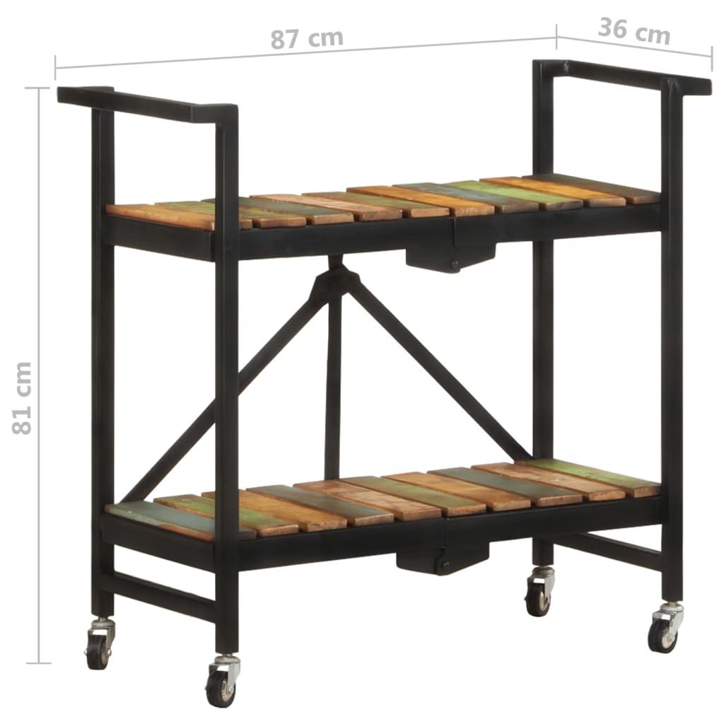 Kitchen Trolley 87x36x81 cm Solid Reclaimed Wood