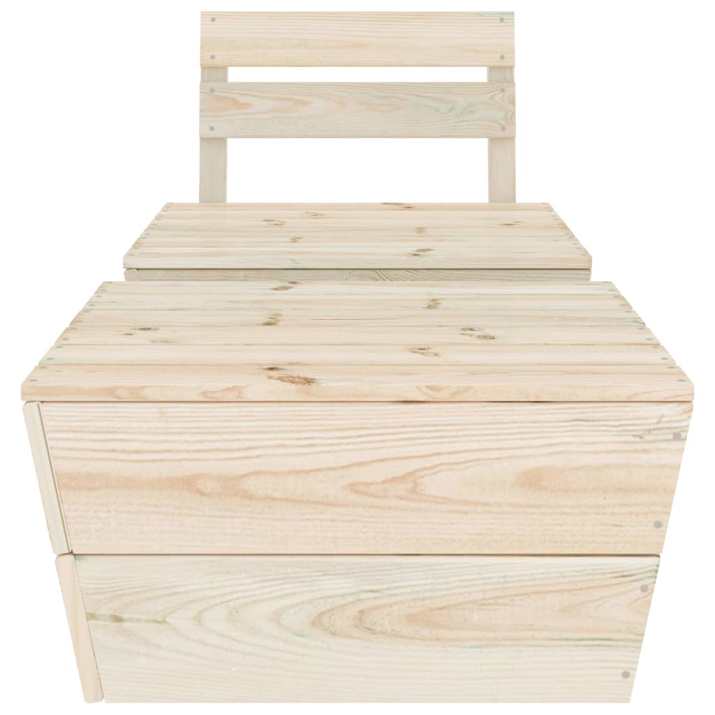 2 Piece Garden Lounge Set Impregnated Spruce Wood