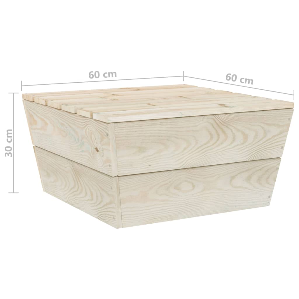 2 Piece Garden Lounge Set Impregnated Spruce Wood
