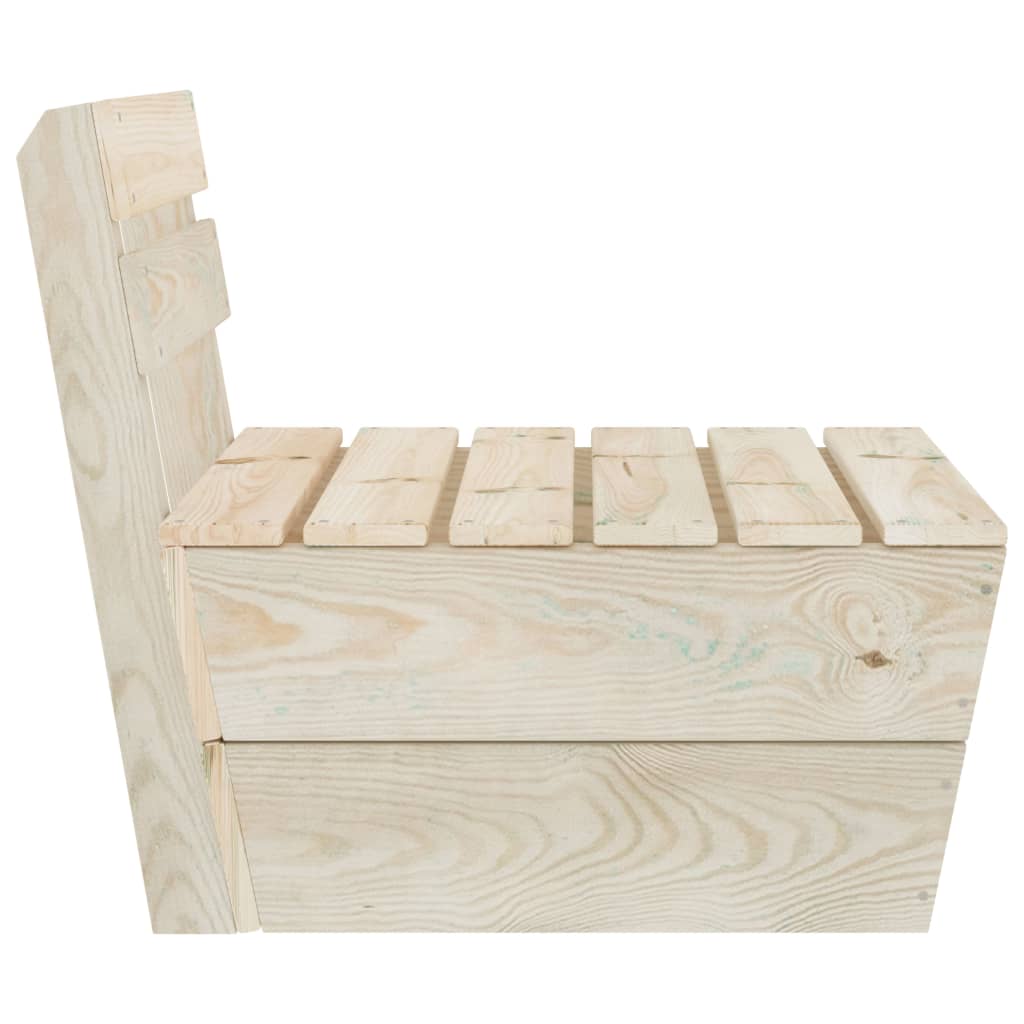 2 Piece Garden Lounge Set Impregnated Spruce Wood