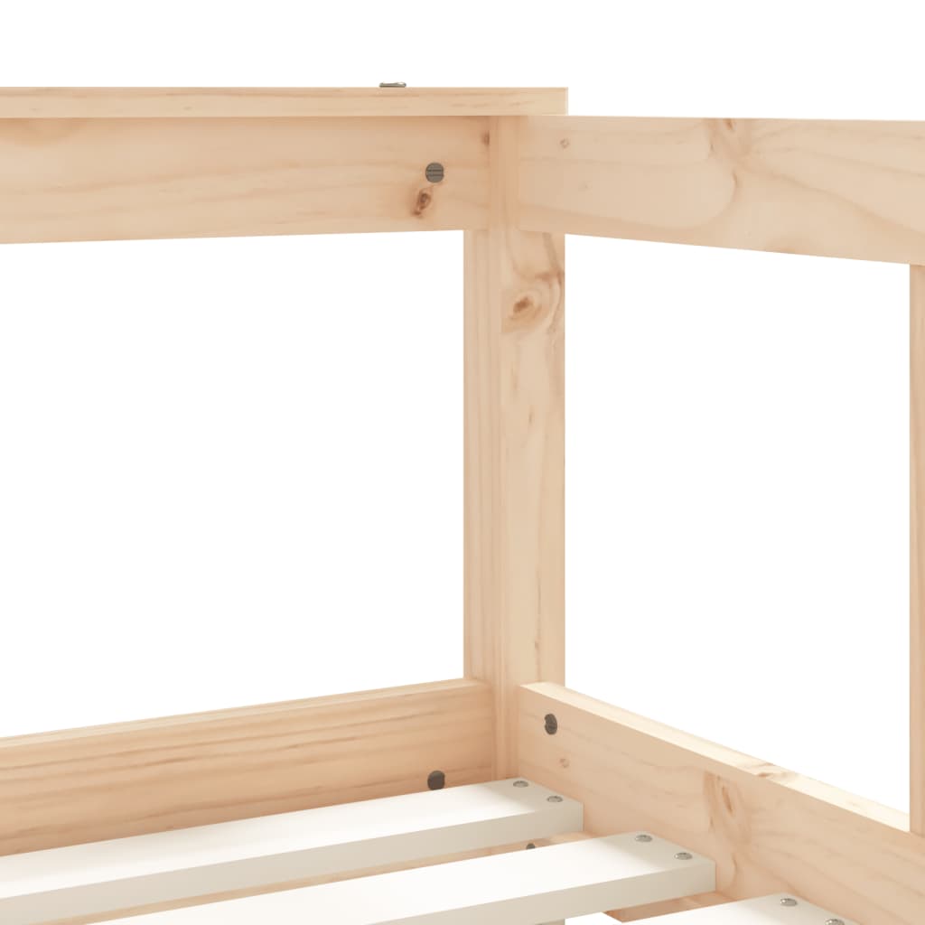 Kids Bed Frame with Drawers 70x140 cm Solid Wood Pine