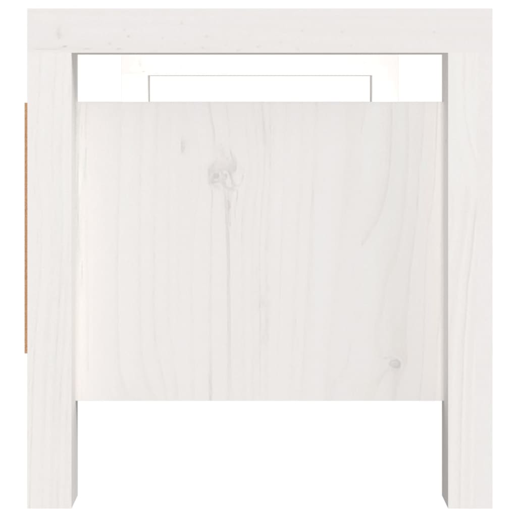 Hall Bench White 80x40x43 cm Solid Wood Pine