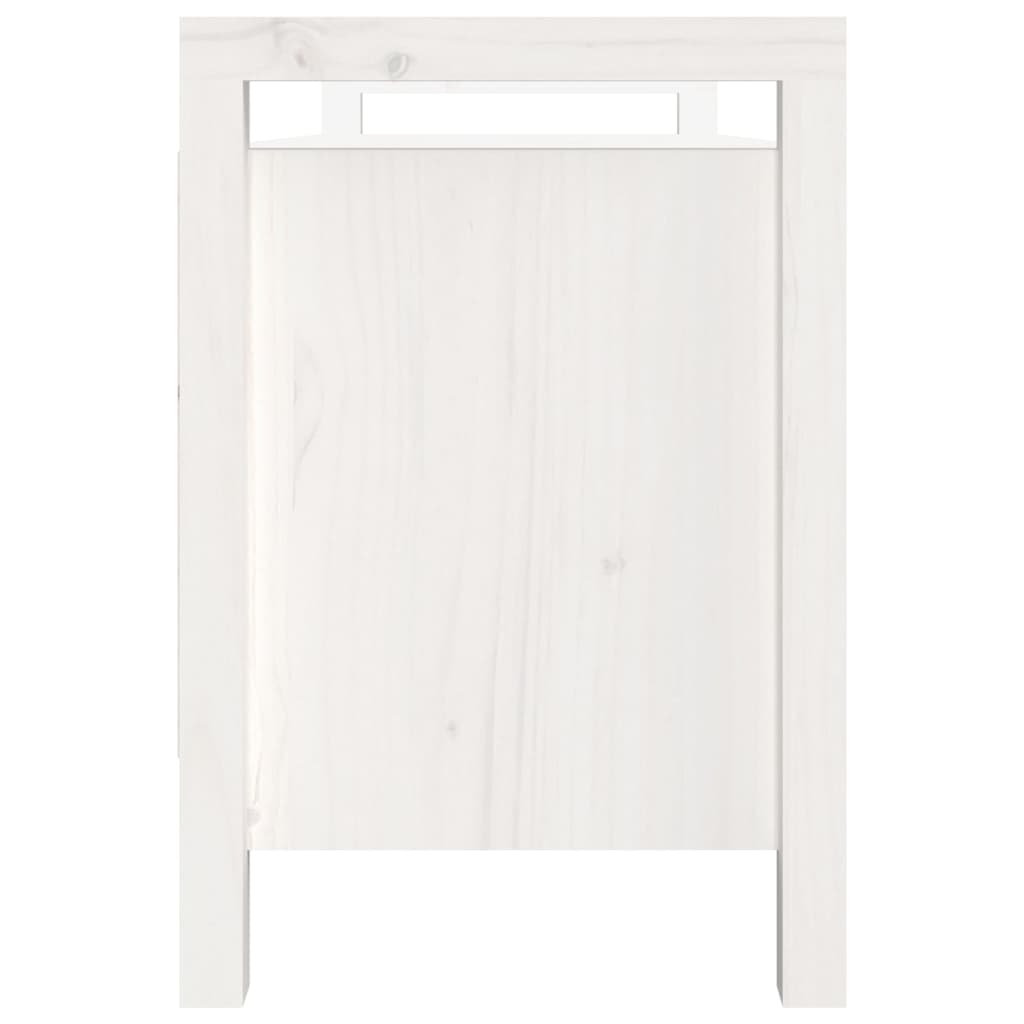 Hall Bench White 110x40x60 cm Solid Wood Pine