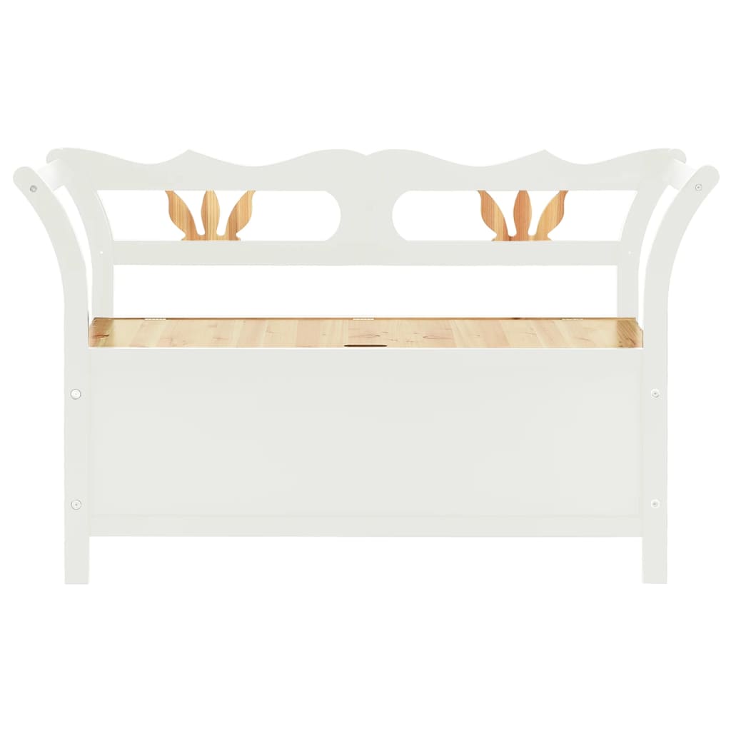 Bench White 107x45x75.5 cm Solid Wood Fir