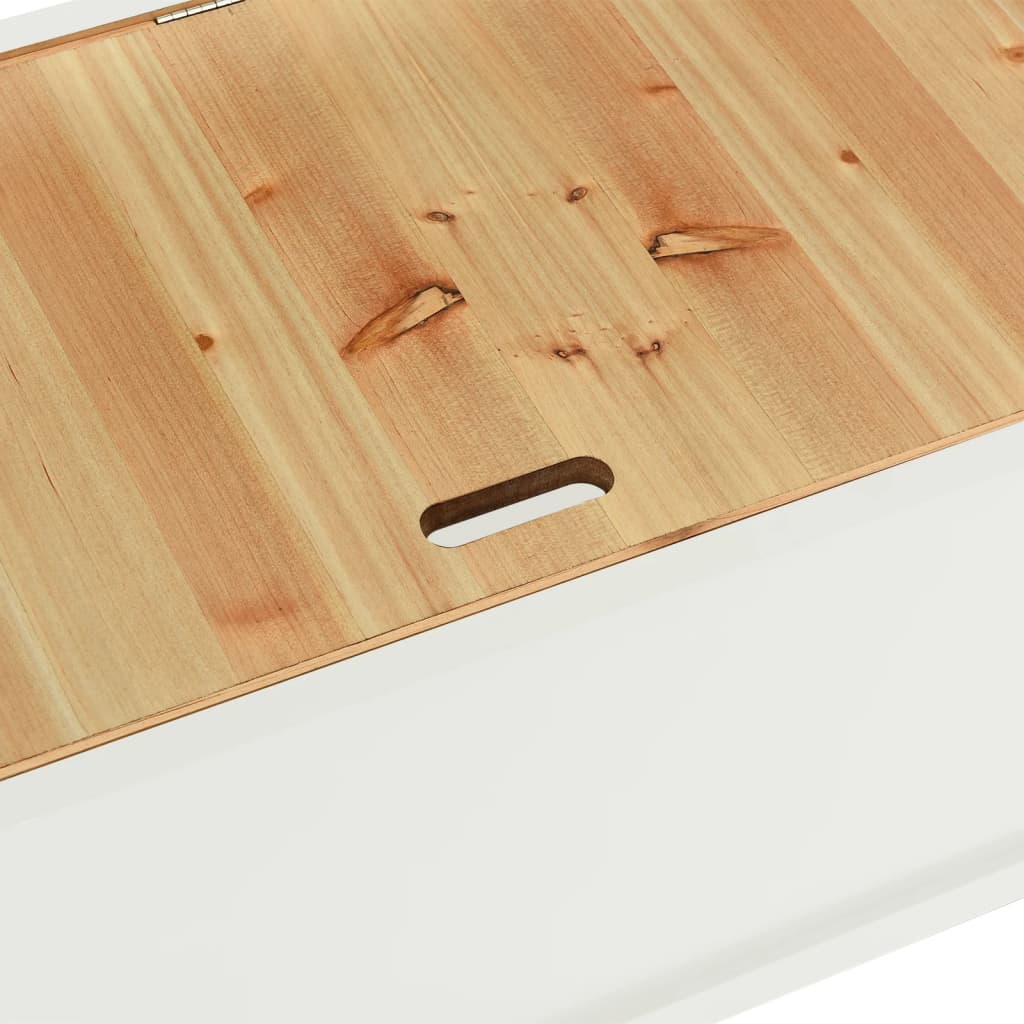 Bench White 107x45x75.5 cm Solid Wood Fir