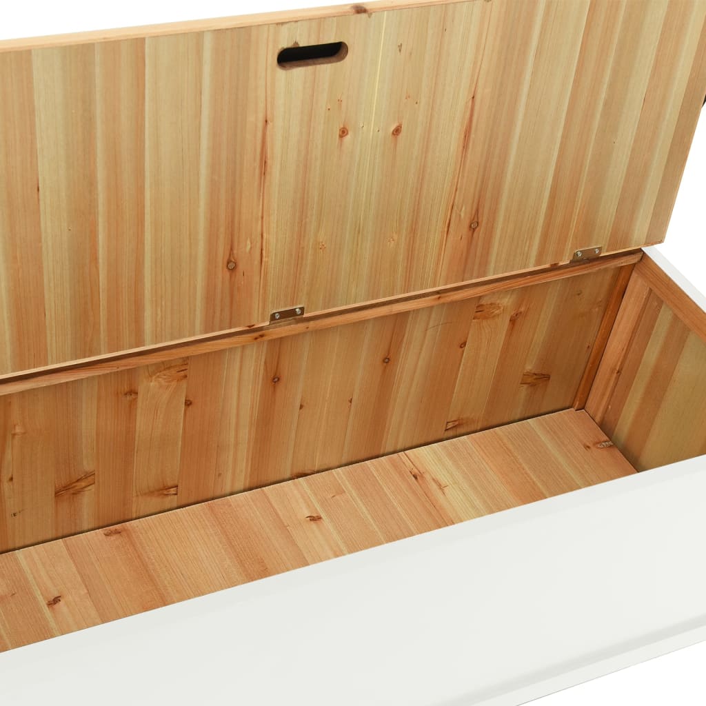 Bench White 107x45x75.5 cm Solid Wood Fir