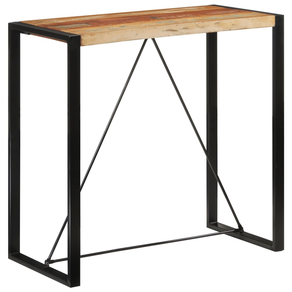 Bar Table 110x55x110 cm Solid Wood Reclaimed