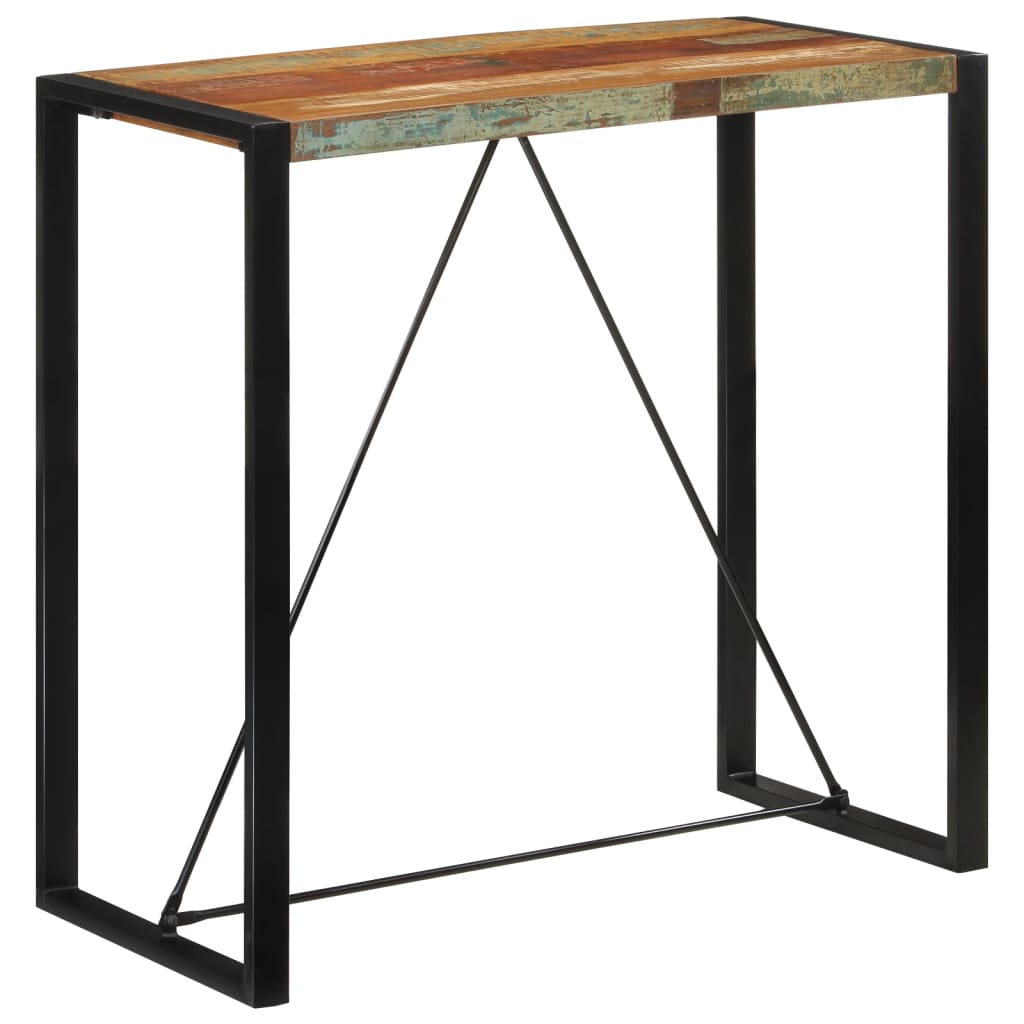Bar Table 110x55x110 cm Solid Wood Reclaimed