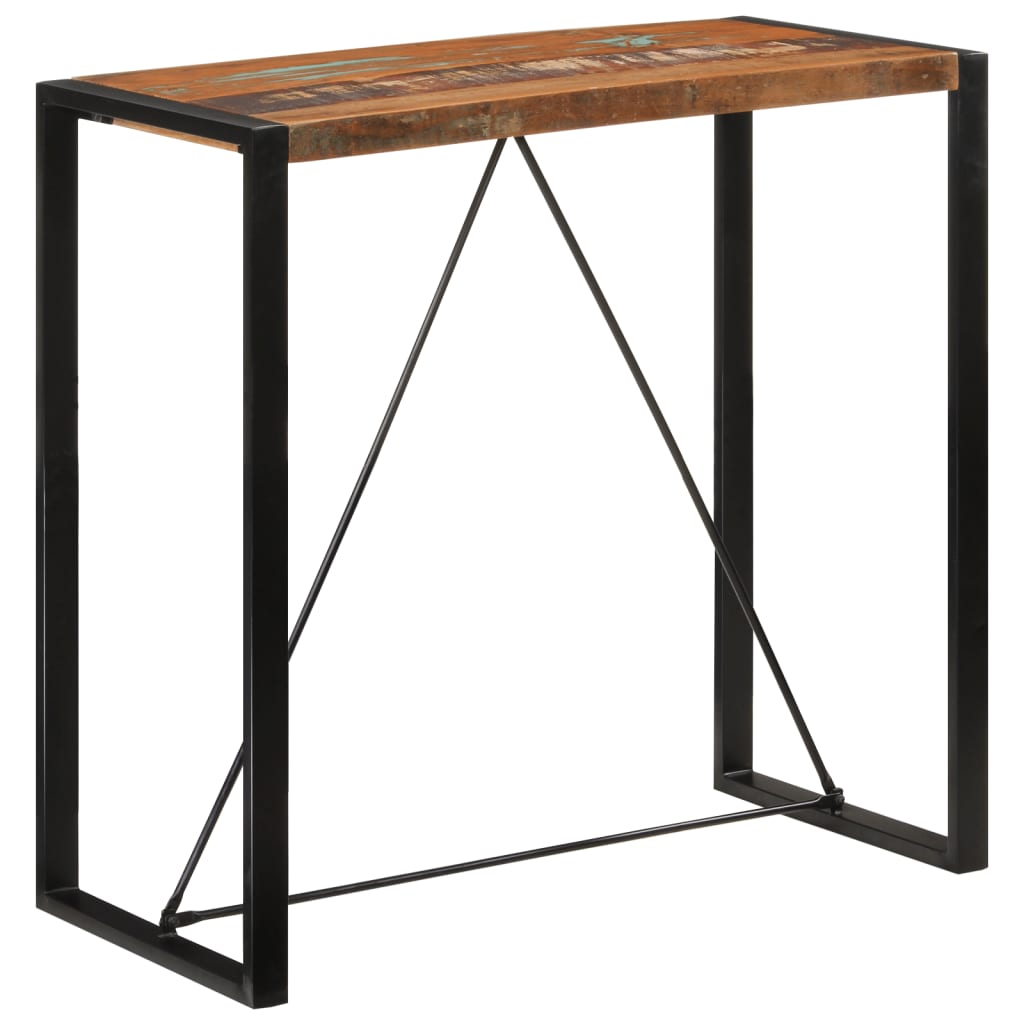 Bar Table 110x55x110 cm Solid Wood Reclaimed