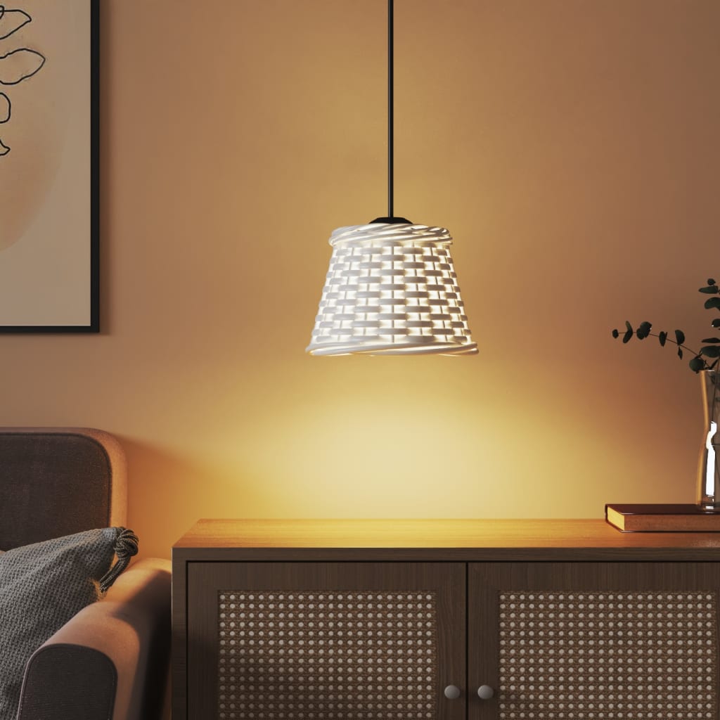 Ceiling Lamp Shade White Ø15x12 cm Wicker