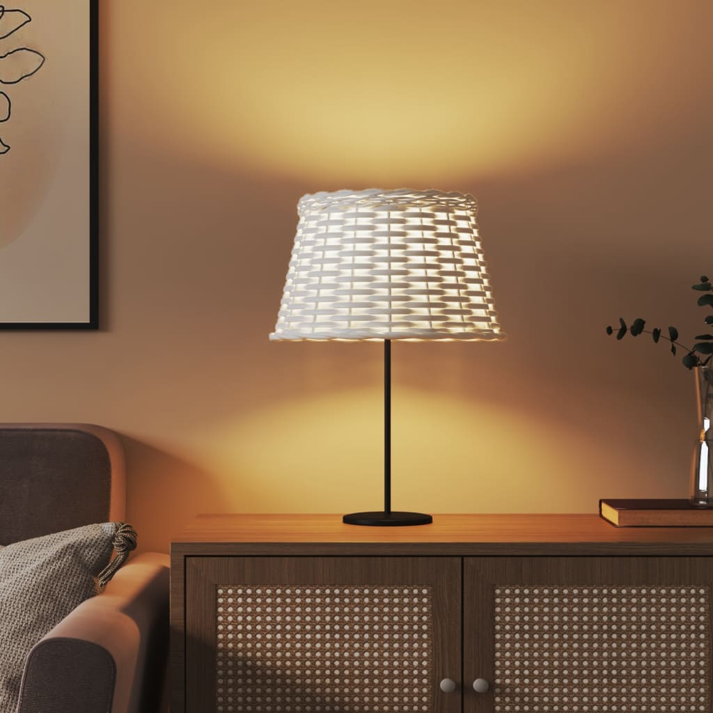 Lamp Shade White Ø38x23 cm Wicker