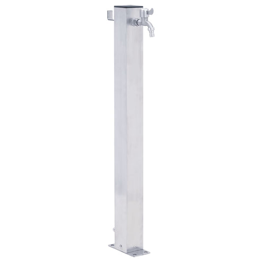 Garden Water Column 80 cm Stainless Steel Square