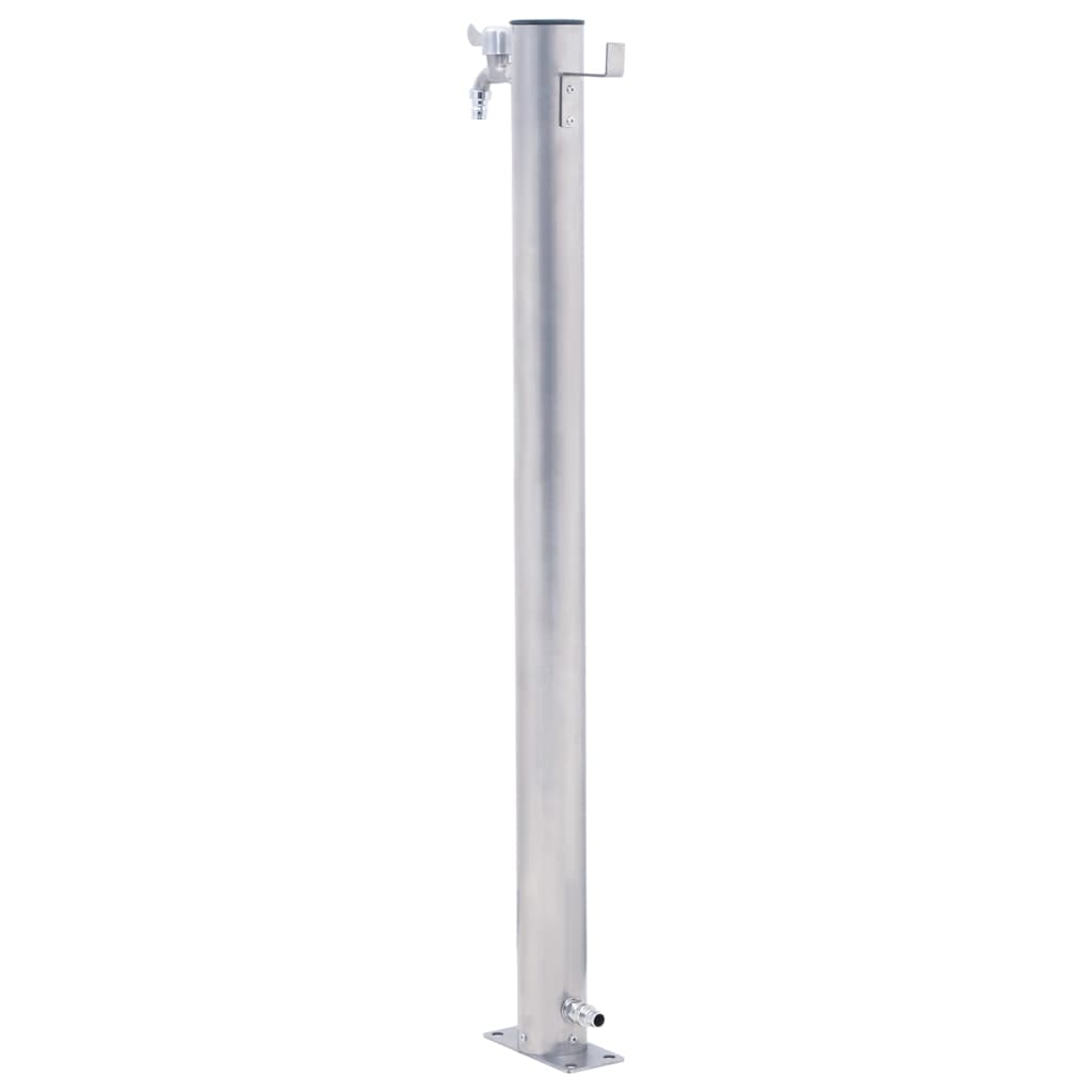 Garden Water Column 40 cm Stainless Steel Round