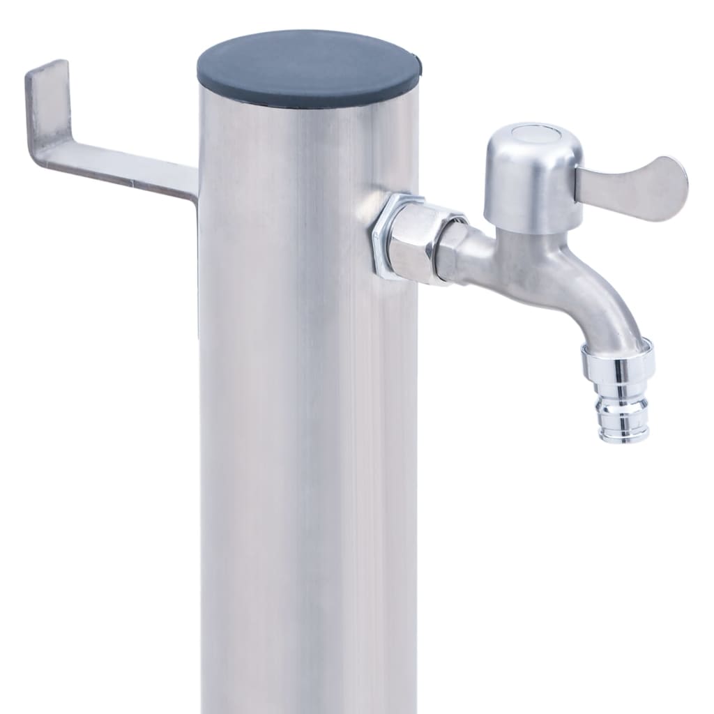 Garden Water Column 40 cm Stainless Steel Round