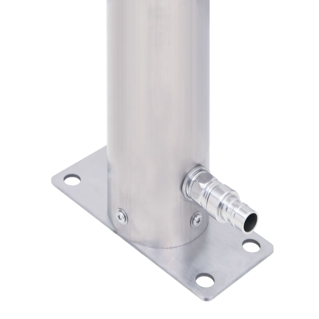 Garden Water Column 40 cm Stainless Steel Round